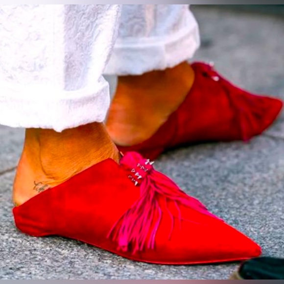 Never Worn Christian Louboutin Medinana Flat Veau Velours Size 38 - Picture 12 of 12